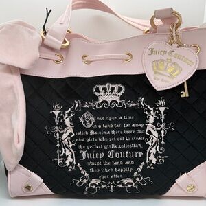 Juicy Couture Taleo Black and Pink Daydreamer Tote